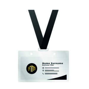 Business badge mockup set for showcasing corporate branding