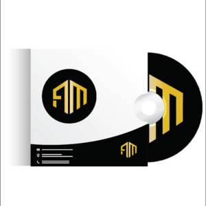 CD/DVD mockup with a modern and elegant design.